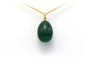 Pendentif contemporain en or jaune 18 carats et aventurine 58 Facettes B203