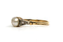 57 Art déco - Bague en or jaune 18 carats, perle et diamants 58 Facettes B471