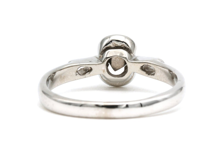 52 Solitaire Art déco - Bague en or blanc et diamant 58 Facettes 21915