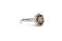 46 Napoléon III - Bague en or blanc, argent et diamants taille rose 58 Facettes B510