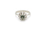 53 Années 50 - Bague en or blanc, tourmaline et diamants 58 Facettes B518