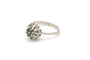 53 Années 50 - Bague en or blanc, tourmaline et diamants 58 Facettes B518