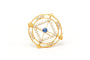 Art Nouveau - Broche en or jaune 18 carats, saphir et perles 58 Facettes 22301
