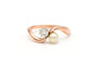 56 Art Nouveau - Bague en or rose, perle et diamant 58 Facettes 21427