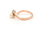 56 Art Nouveau - Bague en or rose, perle et diamant 58 Facettes 21427