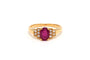 49 Bague contemporaine en or jaune, rubis et diamants 58 Facettes 22365