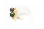 Boucles d'oreilles 1970 en or jaune 18 carats et perles de Tahiti 58 Facettes B547