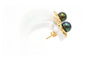Boucles d'oreilles 1970 en or jaune 18 carats et perles de Tahiti 58 Facettes B547