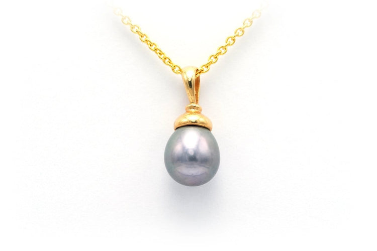 Pendentif contemporain en or jaune 18 carats et perle 58 Facettes B632