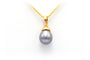 Pendentif contemporain en or jaune 18 carats et perle 58 Facettes B632