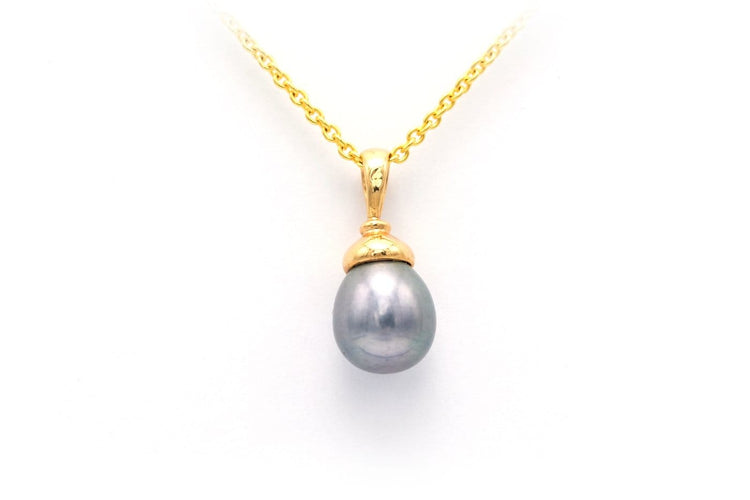Pendentif contemporain en or jaune 18 carats et perle 58 Facettes B632