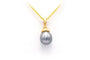 Pendentif contemporain en or jaune 18 carats et perle 58 Facettes B632