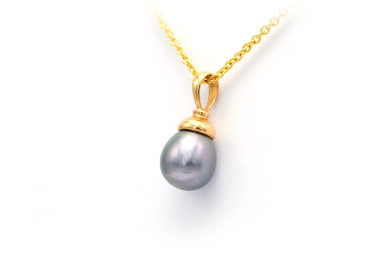 Pendentif contemporain en or jaune 18 carats et perle 58 Facettes B632