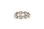 51 Bague contemporaine en platine et diamants taille navette 58 Facettes 22463