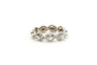 51 Bague contemporaine en platine et diamants taille navette 58 Facettes 22463