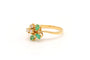 50 Bague contemporaine en or jaune 18 carats, émeraudes et diamants 58 Facettes 22518