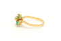 50 Bague contemporaine en or jaune 18 carats, émeraudes et diamants 58 Facettes 22518