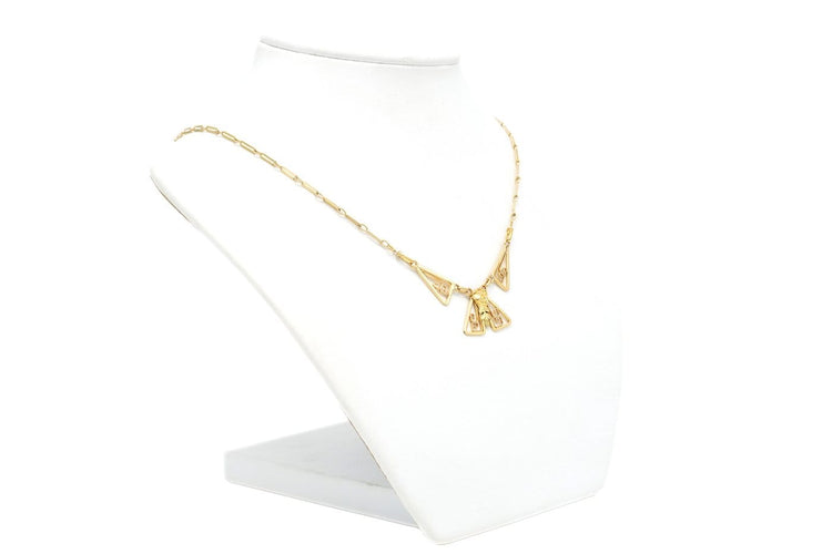 Collier Art déco en or jaune 18 carats 58 Facettes B682