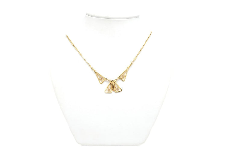 Collier Art déco en or jaune 18 carats 58 Facettes B682
