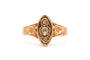 59 Napoléon III - Bague en or jaune 18 carats, perles et strass 58 Facettes B700