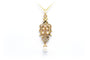 Pendentif Art déco en or jaune 18 carats et perles 58 Facettes 22598