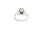 Bague 50 Bague contemporaine en or blanc 18 carats sertie d'un zirconium 58 Facettes B712