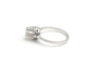 50 Bague contemporaine en or blanc 18 carats sertie d'un zirconium 58 Facettes B712