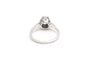 50 Bague contemporaine en or blanc 18 carats sertie d'un zirconium 58 Facettes B712