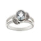 Bague Bague - Aigue-marine et diamants en or blanc 18 ct 58 Facettes 21456