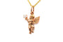Pendentif Pendentif contemporain en or jaune 14 carats serti d'un oxyde de zirconium 58 Facettes 23708