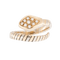 58 Bague serpent en or jaune et blanc 18 carats avec diamants 58 Facettes A1614