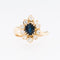 53 Bague française en or jaune 18 carats, diamants et saphir 58 Facettes A1615