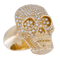 58 Bague tête de mort en or jaune 18 carats et diamants 58 Facettes A1617