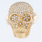 58 Bague tête de mort en or jaune 18 carats et diamants 58 Facettes A1617