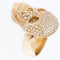 58 Bague tête de mort en or jaune 18 carats et diamants 58 Facettes A1617