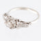 55 Bague de fiançailles italienne en or blanc 18 carats et diamants taille ancienne 58 Facettes A1654