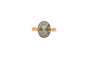 Bague Ovale Doublet Grenat & Diamants