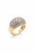 55 Bague jonc dôme en or jaune et diamants 58 Facettes BAGUE009
