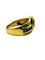 53 Bague couronne en or jaune, saphir et diamants 58 Facettes BAGUE007