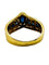 53 Bague couronne en or jaune, saphir et diamants 58 Facettes BAGUE007