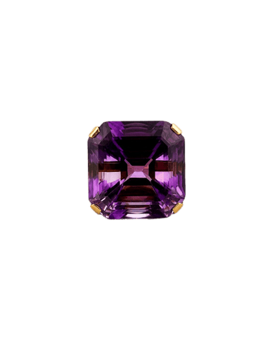Bague en or jaune et améthyste 50 ct