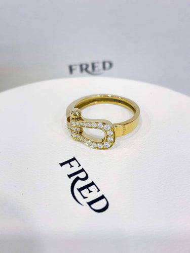 56 Fred - Bague Force 10 en or rose et diamants 58 Facettes jnci175