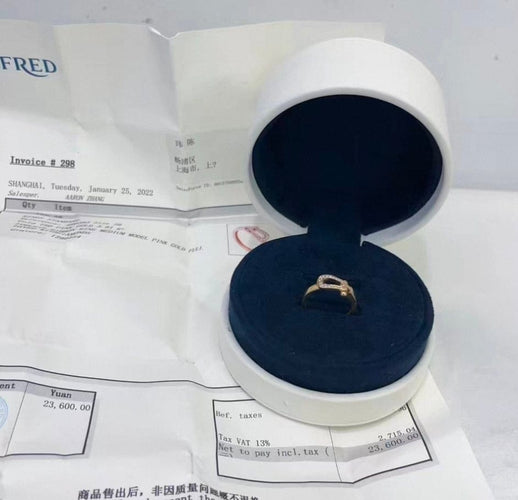 56 Fred - Bague Force 10 en or rose et diamants 58 Facettes jnci175