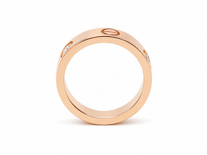 55 Cartier LOVE - Alliance en or rose et 3 diamants 58 Facettes 33828