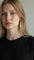 Boucles d'oreilles pendantes anciennes en or rose et jade néphrite 58 Facettes CV-117