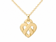 Poiray Entrelacé - Collier pendentif cœur en or jaune 58 Facettes 33826