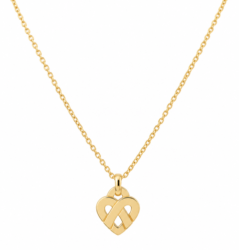 Poiray Entrelacé - Collier pendentif cœur en or jaune 58 Facettes 33826