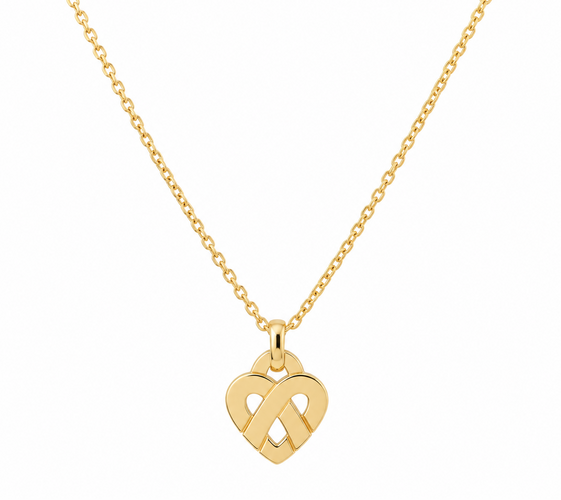 Poiray Entrelacé - Collier pendentif cœur en or jaune 58 Facettes 33826