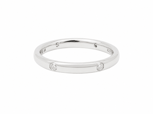 51 Pomellato Lucciole - Alliance en or blanc et diamants 58 Facettes 33825