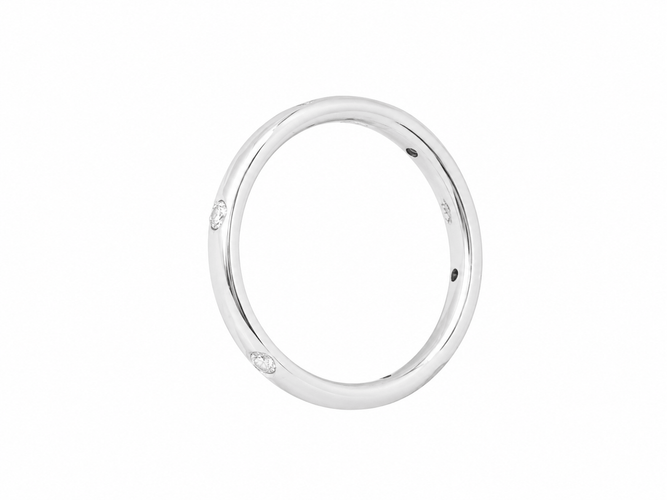 51 Pomellato Lucciole - Alliance en or blanc et diamants 58 Facettes 33825